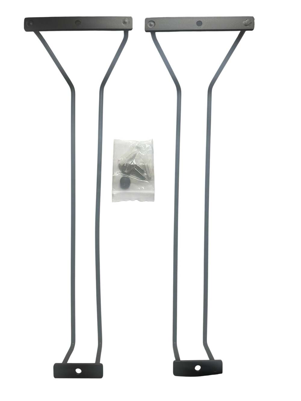 Industrial Style Metal Under Cabinet Stemware Wine Glass Holder Rack Set of 2